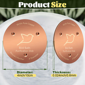 NNG bird bath copper disk enhances water surface stability with triple-point design