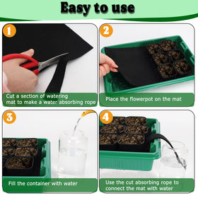 NNG seed-starting mat in greenhouse use demonstrating steady moisture