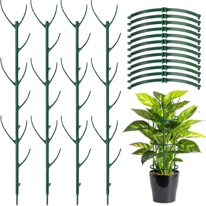 NNIANXING plant stake stackable tower enables adjustable height for tall plants.