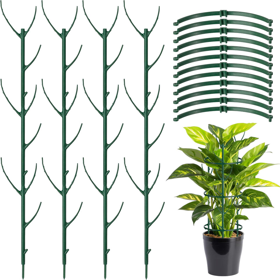 NNIANXING plant stake stackable tower enables adjustable height for tall plants.