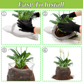 Noamus easy-to-install root guard basket wraps around roots for protection.