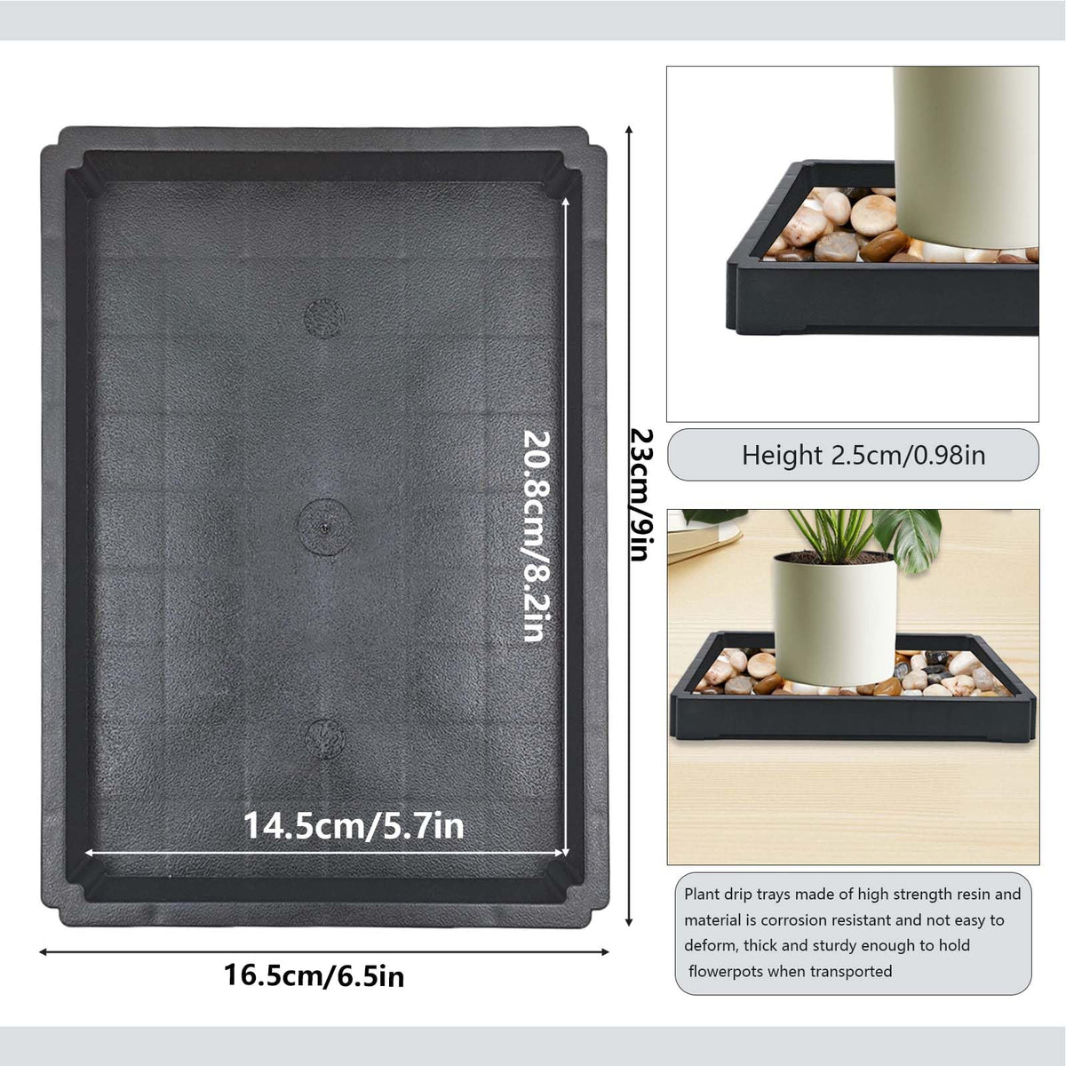 Nobirise durable resin construction offers long-lasting plant protection.