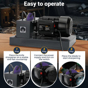 Durable steel base on NobleQuest sharpener ensures long-lasting performance.