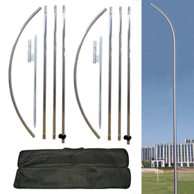 Nobrandd 2-pack flag pole kit ready for quick outdoor setup.