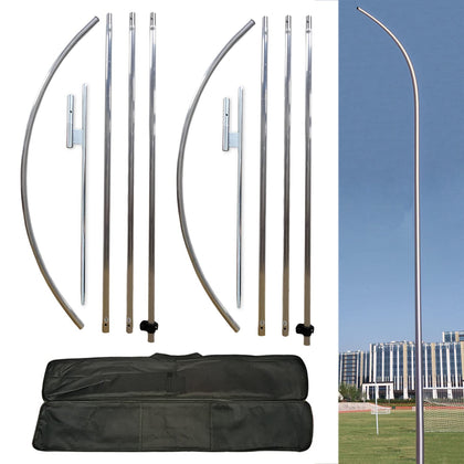 Nobrandd 2-pack flag pole kit ready for quick outdoor setup.