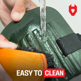 Garden work scene shows NoCry knee pads with reliable cushioning in action.