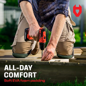 NoCry knee pads worn during gardening provide practical knee protection.