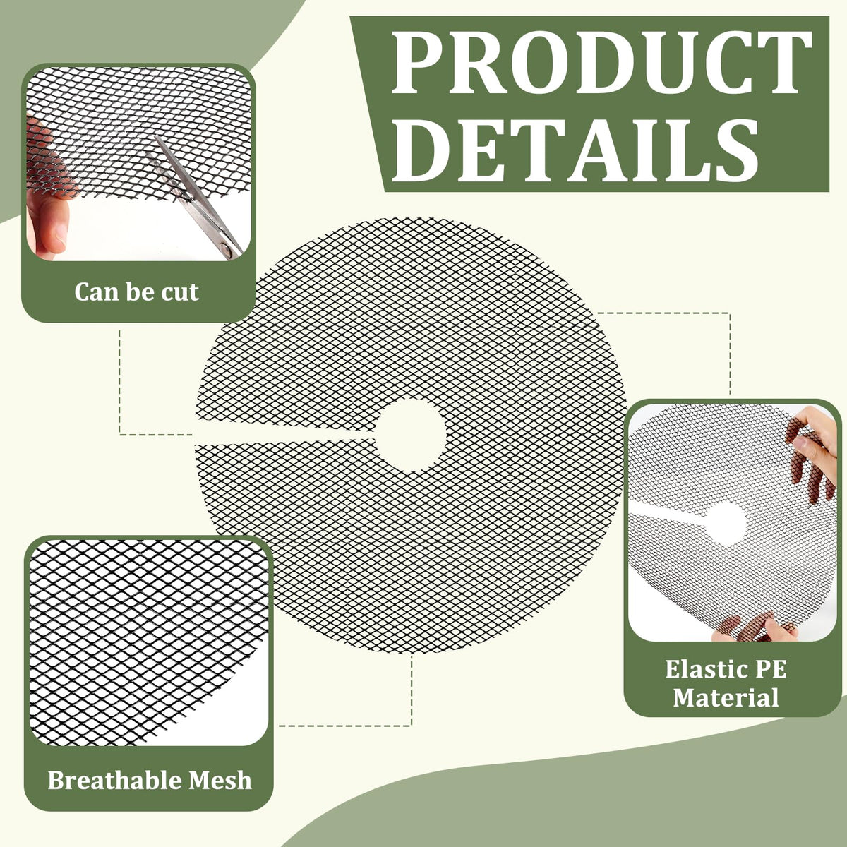 NODMIPNS easy install plant cover grid shown on a pot