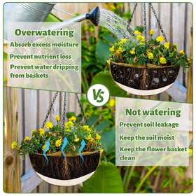 Eco-friendly felt liner reducing plastic waste in gardening.