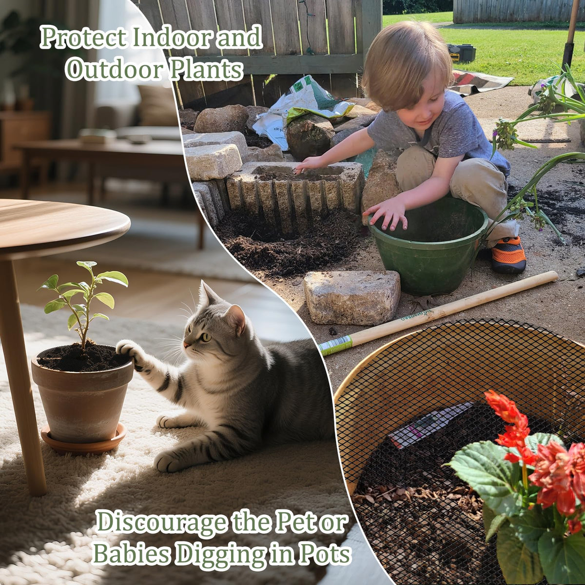 NODMIPNS indoor outdoor use plant grid on various pots
