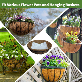 Liner fits standard wire and coconut baskets and pots.