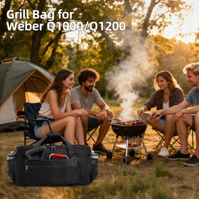 NOELIFE grill bag side pockets hold propane cylinders and accessories