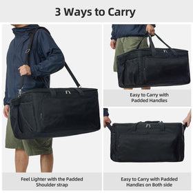 NOELIFE 600D fabric is water-resistant, protecting gear outside.
