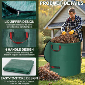 Noeofiifo collapsible garden waste container designed for compact storage when not in use.