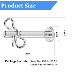NoetSauesrfs cotter pin secures the shear pin for quick maintenance.