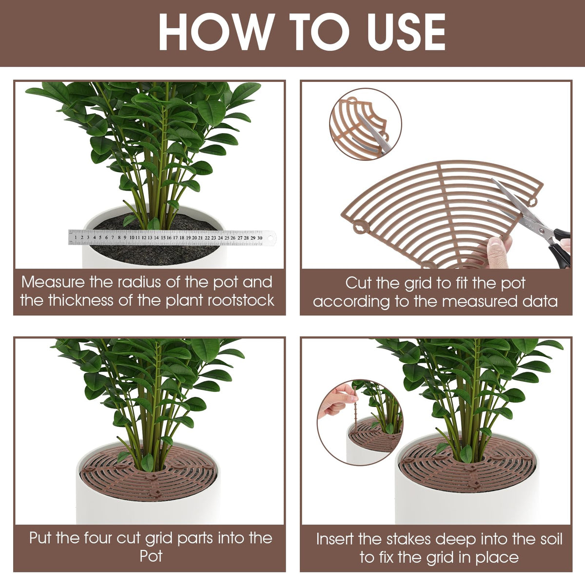 Nogeqi indoor protection keeps pets away from soil while watering.
