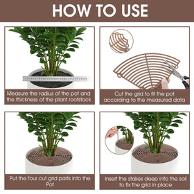 Nogeqi indoor protection keeps pets away from soil while watering.