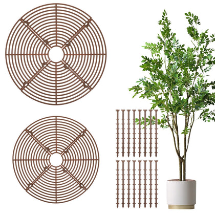 Nogeqi large 11-8 inch plant cover protecting pots from pets during watering.
