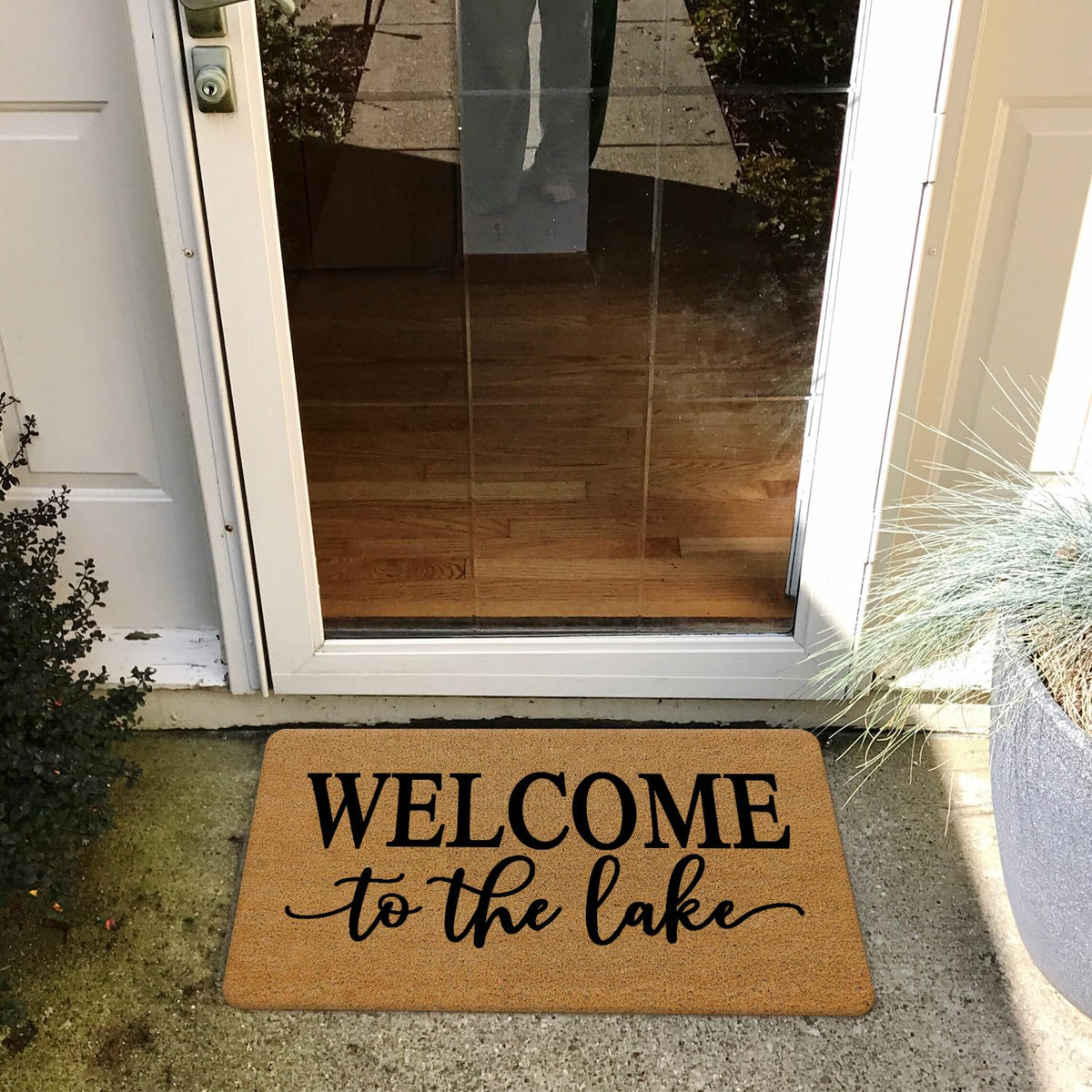 Nogrit coir doormat non-slip back keeps outdoor entrance steady in weather