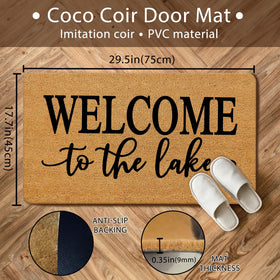 Nogrit decorative door mat lake-house accent adds character while withstanding outdoor conditions