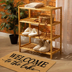Nogrit farmhouse entrance mat demonstrates versatile decor and practical dirt control