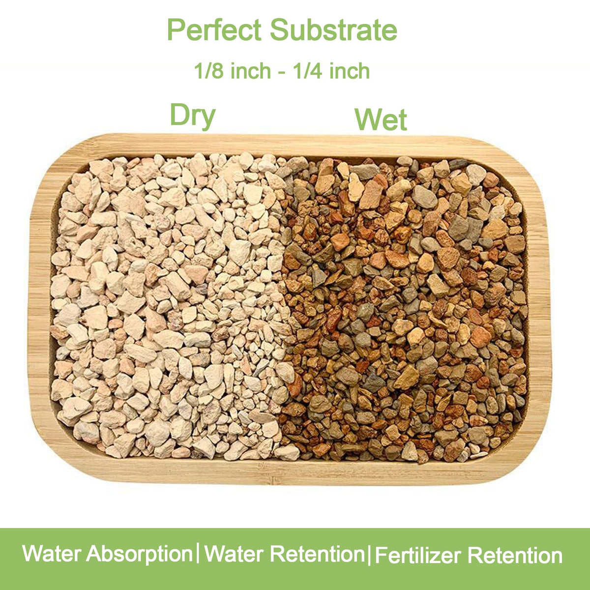 NOHOBE diatomite rocks demonstrating fast drainage ideal for overwater-prone plants