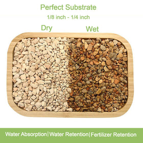 NOHOBE diatomite rocks demonstrating fast drainage ideal for overwater-prone plants