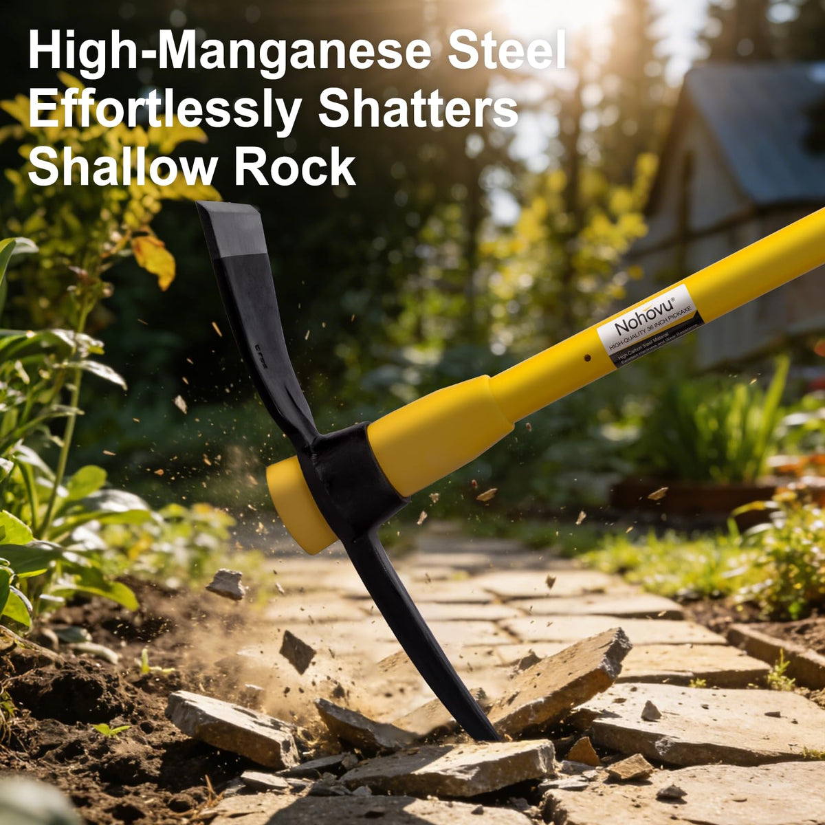 Nohovu pickaxe precision work with pointed blade in tight space