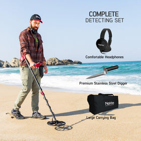 Nokta Findx Pro backlit LCD display aids readings at dawn or dusk