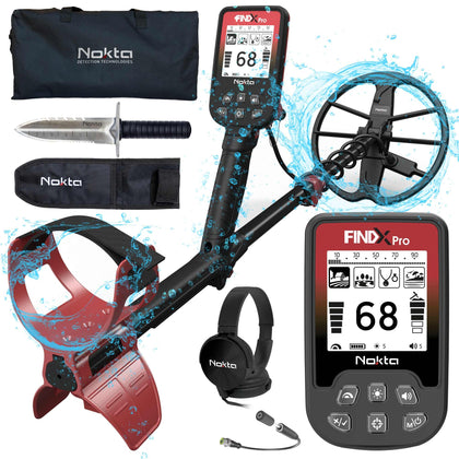 Nokta Findx Pro front view with LCD for precise target reading in any terrain