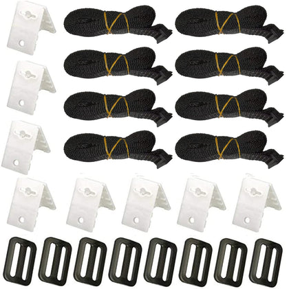 Nollapo 8-set solar cover reel attachment kit for secure in-ground pool integration