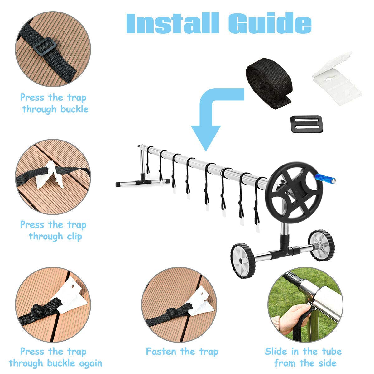 Nollapo adhesive nylon straps and tabs enable quick attachment
