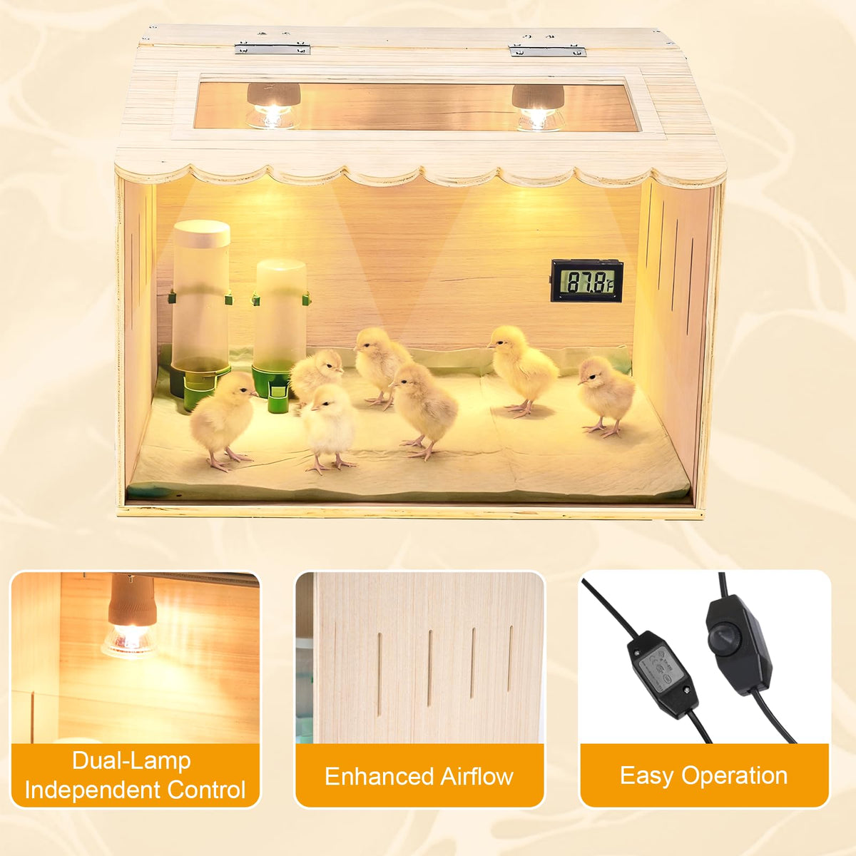 Nollapo dual heater controls for flexible temperature management.