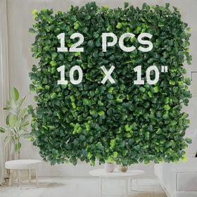 Nolruo 12Pcs grass wall panel displaying privacy screen for outdoor spaces