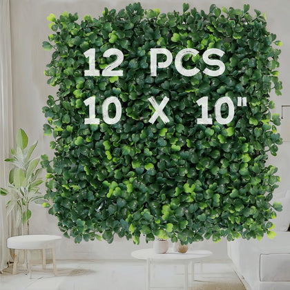 Nolruo 12Pcs grass wall panel displaying privacy screen for outdoor spaces