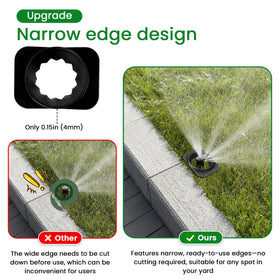 Nomanak guards blend into lawn environments while protecting irrigation heads.