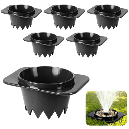 Nomanak sprinkler head protector donut guard shields sprinkler heads from mower impacts.