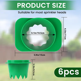 Nomanak green donut guard protects sprinkler heads while maintaining even coverage