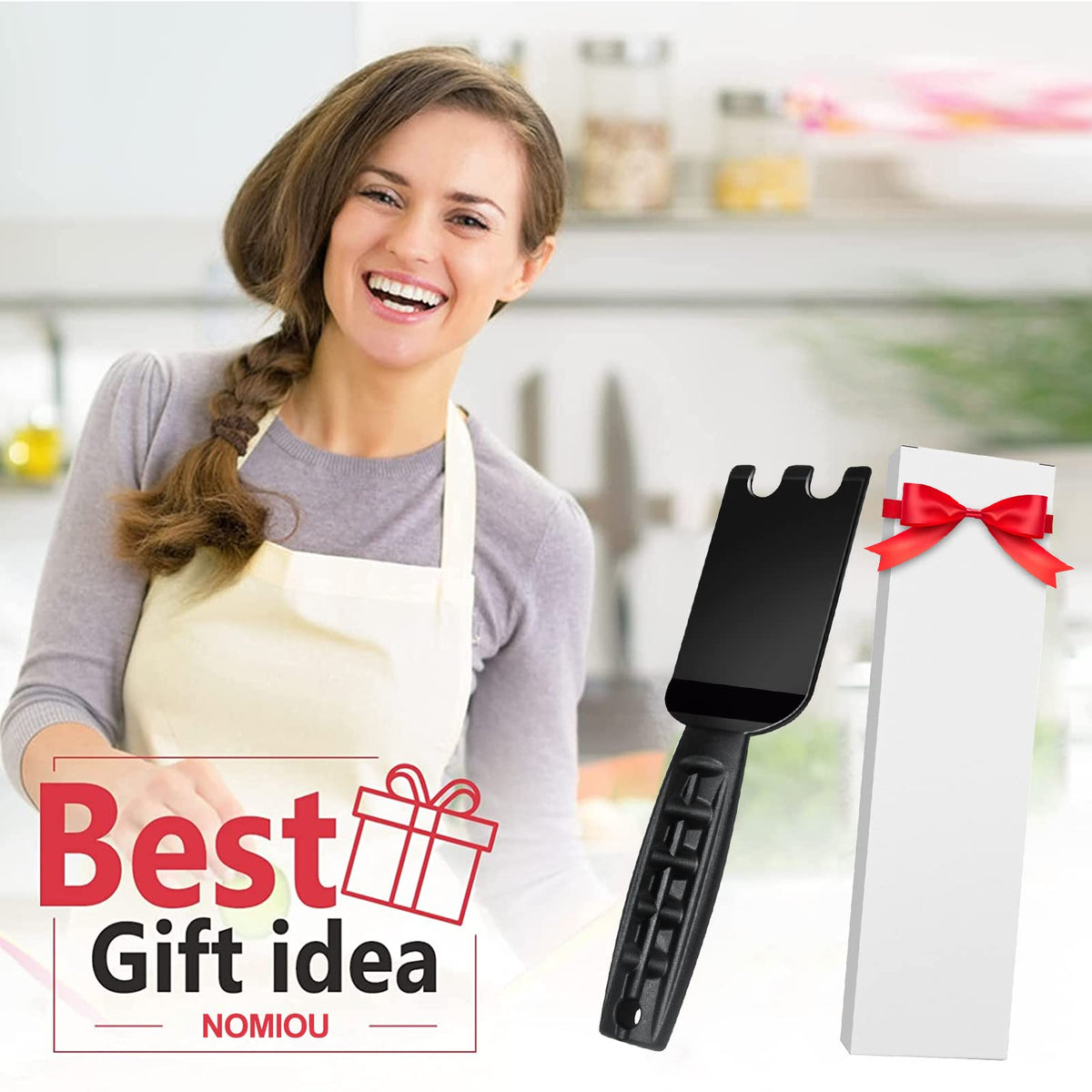 Nomiou ergonomic grip spatula improves comfort during long grilling sessions