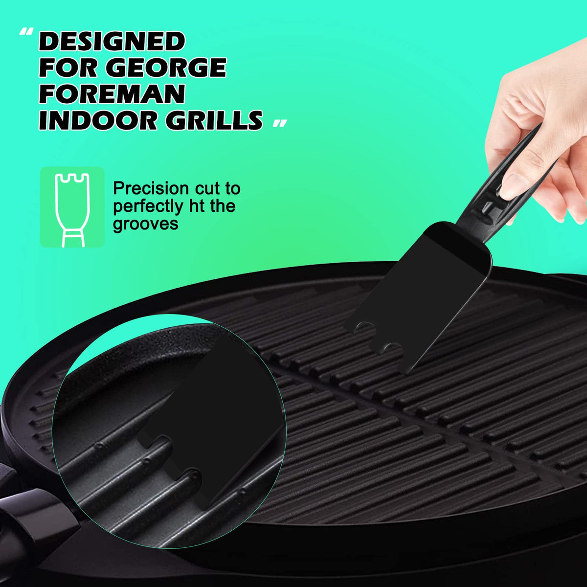 Nomiou heat-resistant handle provides comfortable grip during grill cleaning