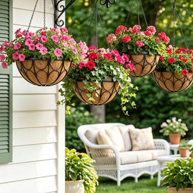 nongcunren vertical space garden basket fits patios and porches.