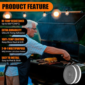 Nonley gasket seal application on a grill demonstrating leak-free cooking and flavor retention.