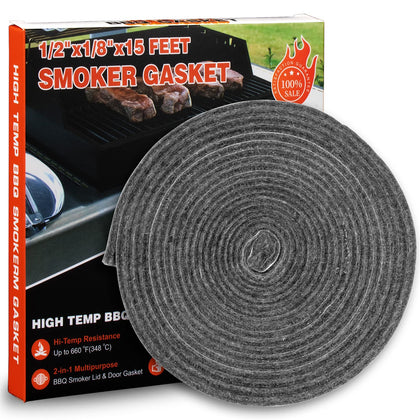 Nonley smoker gasket 15ft roll on a smoker lid for precise heat sealing.