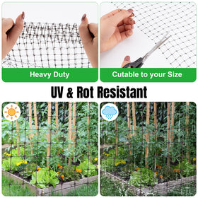 Berry bush under NONMON NETTING during installation.