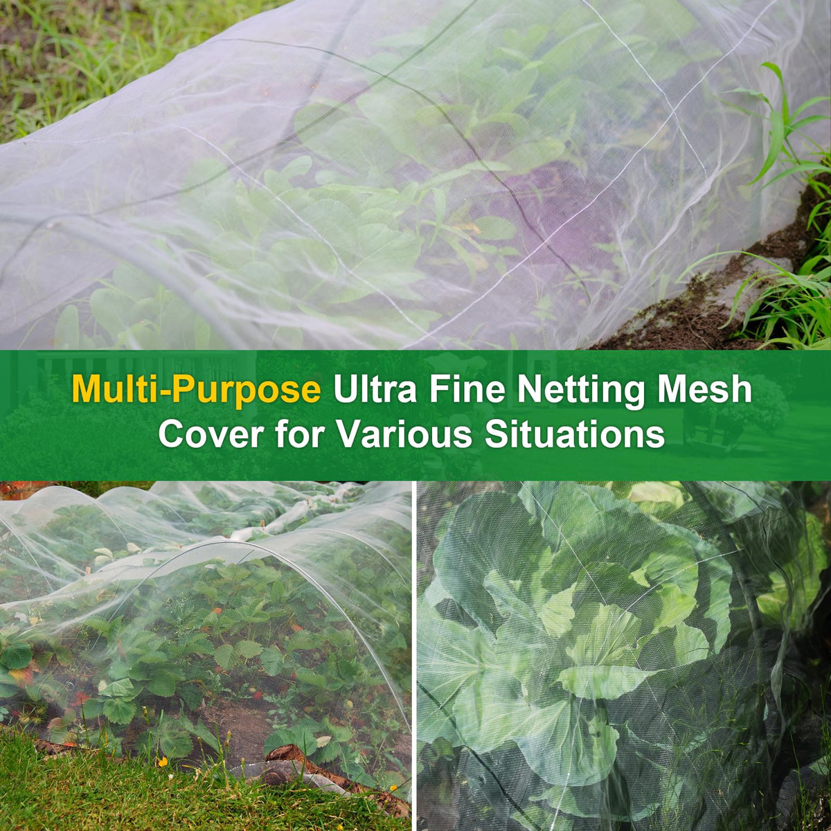 NONMON Garden Netting protects berries and vegetables from birds and small animals.