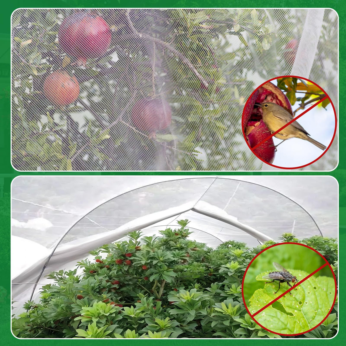 NONMON Garden Netting ideal for raised beds and greenhouses in any season.