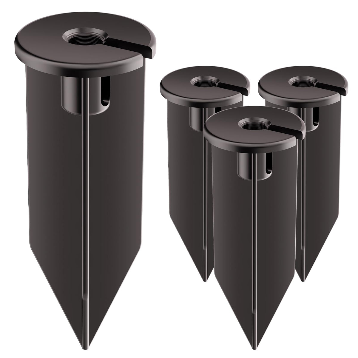 Noobibaba landscape light stake, 8-inch tall, with 1/2'' NPT thread for compatible fixtures.