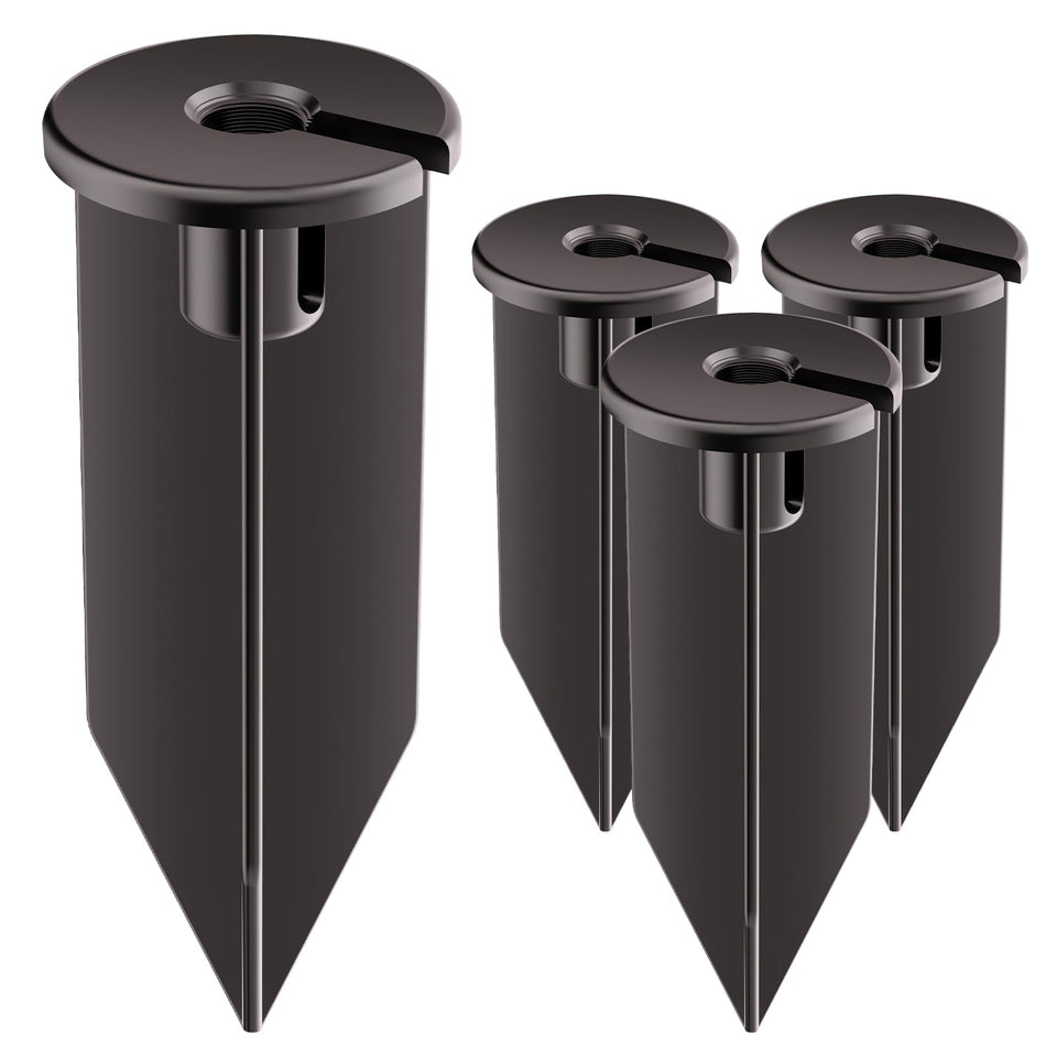 Noobibaba landscape light stake, 8-inch tall, with 1/2'' NPT thread for compatible fixtures.