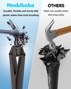 Noobibaba ABS landscape stake offers corrosion resistance for durable outdoor use.