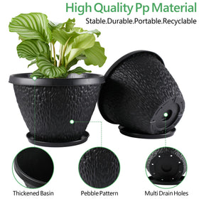 Durable weather-resistant Nooulap plastic planter ready for outdoor use.